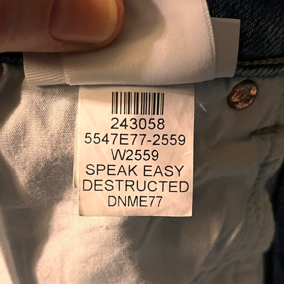 PAIGE Cindy Straight Leg Ankle Jeans Denim Speak Easy Destructed Sz 25 - Picture 15 of 15